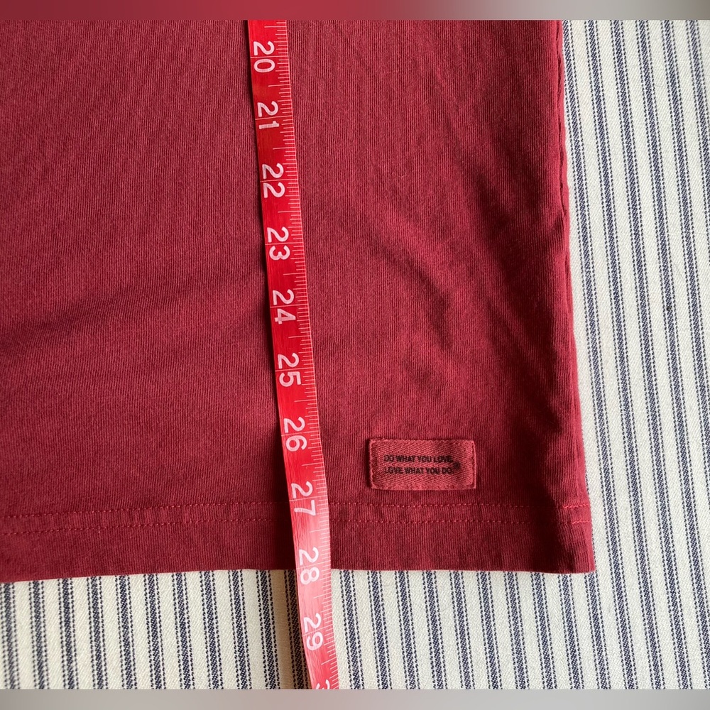Life Is Good Mens Crusher Burgundy Red Long Sleeve Cotton Shirt, Size Large - Picture 6 of 9